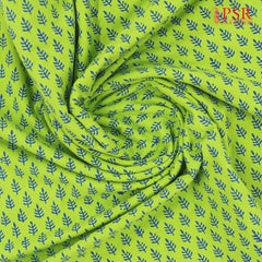 Parakeet Green Jaipur Cotton Print Running Material