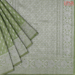 Moss Green Mau Kadi Banaras Saree