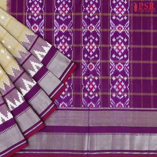 Golden Mustard Pochampally Silk Saree