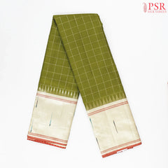 Pear Green Kanchipuram Silk Saree