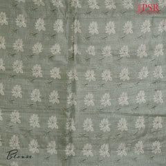 Laurel Green Kadhi Tussar Silk Saree
