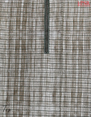 Beige & Dark Green Chanderi Silk Cotton Dress Material