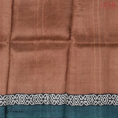 Brown & Pine Green Murshidabad Silk Saree