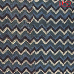 Teal Blue Ajrakh Print Running Material