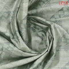 Sage Green Semi Tussar Embroidery Saree