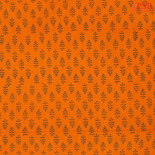 Orange Cotton Print Running Material
