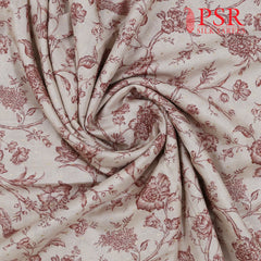 Rosy Beige Semi Tassar Print Running Material