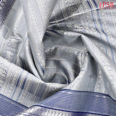 Cool Grey Kanchipuram Jacquard Silk Saree