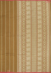 Mustard Brown Kalakshetra Kovai Cotton Saree