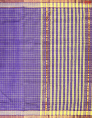 Violet Mangalagiri Cotton Saree