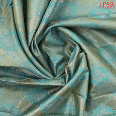 Turquoise Blue Kanchipuram Silk Saree