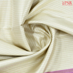 Cream Beige Kanchipuram Silk Saree