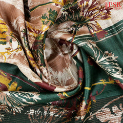 Beige Tussar Silk Saree