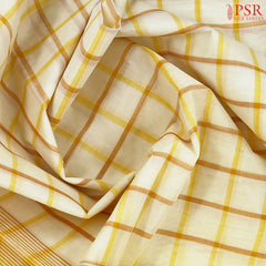 Cream Yellow Kanchi Cotton Saree