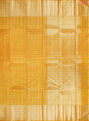 Amber Yellow Kanchipuram Silk Saree