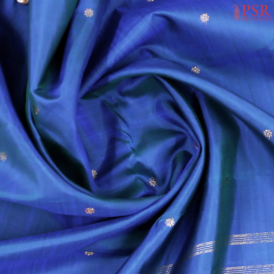 Yale Blue Kanchipuram Silk Saree
