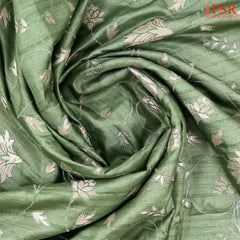 Asparagus Green Semi Tussar Saree