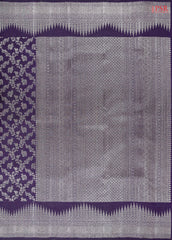Midnight Purple Kanchipuram Jacquard Silk Saree