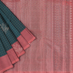 Dark Pine Green Soft Silk Mix Saree