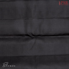 Maroon & Black Half & Half Kanchipuram Jacquard Silk Saree
