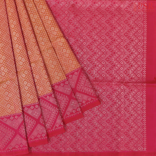 Copper Orange Soft Silk Saree