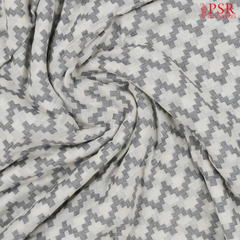 Off White Cotton Dobby Running Material