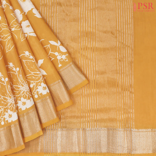 Yellow Orange Asssam Saree