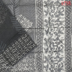 Dark Grey Kota Cotton Dress Material