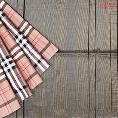 Mauve Peach Soft Silk Saree