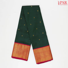 Dark Green Kanchipuram Silk Saree