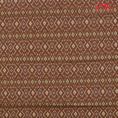 Caramel Brown Semi Tassar Ikkat Print Running Material