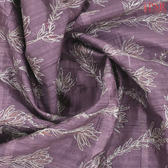 Chinese Violet Kosa Embroidery Saree