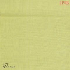 Lemon Grass Yellow Maheshwari Silk Cotton Saree