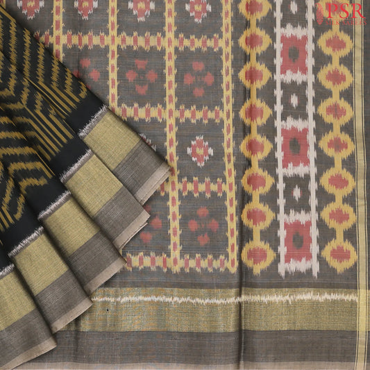 Black Patola Silk Cotton Saree