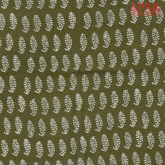 Olive Green Jaipur Cotton Print Running Material