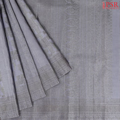 Flint Grey Kanchipuram Silk Saree