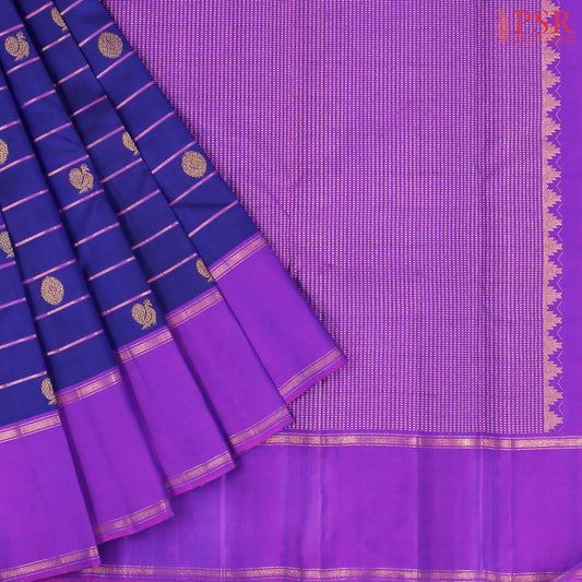 Navy Blue Kanchipuram Silk Saree
