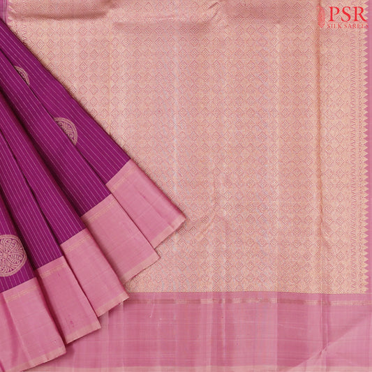 Fandango Purple Kanchipuram Silk Saree