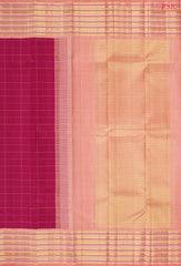 Dark Pink Kanchipuram Silk Saree
