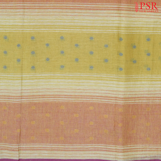 Yellow & Orange Linen Running Material