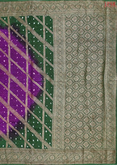 Violet Crushed Bandhini Saree