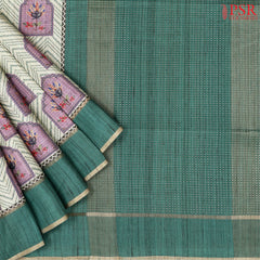 Light Green Semi Tussar Saree