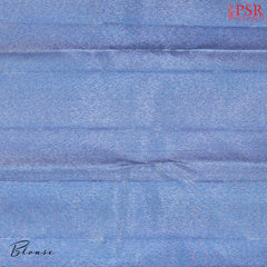 Maya Blue Kanchipuram Jacquard Silk Saree