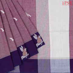 Chinese Violet Byloom Cotton Saree