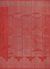 Red Kanchipuram Jacquard Silk Saree