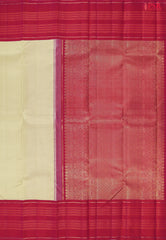 Cream Beige Kanchipuram Silk Saree