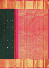 Dark Green Kanchipuram Silk Saree