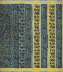 Blue Grey Mangalagiri Cotton Saree