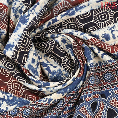 Tricolor Jaipur Cotton Printed Saree