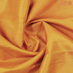Amber Yellow Kanchipuram Silk Saree